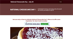 Desktop Screenshot of nationalcheesecakeday.com