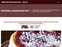 Tablet Screenshot of nationalcheesecakeday.com